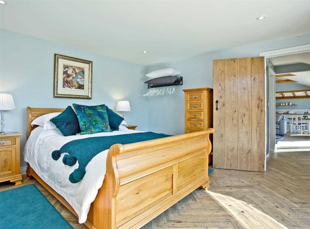 Relaxing double bedroom with beautiful views (photo 2) at Woodland View Lodge in Axminster, Devon
