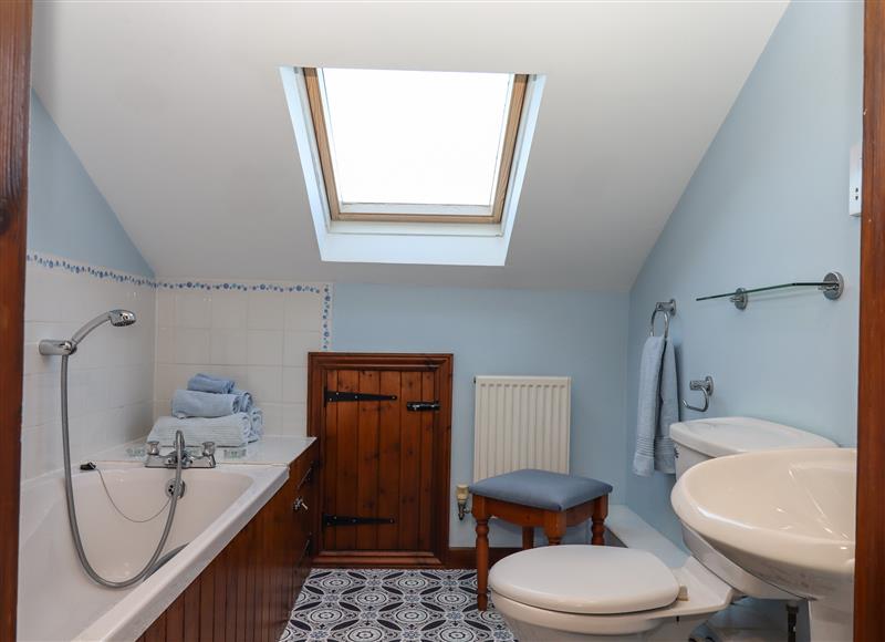 The bathroom at Woodland View, Muddiford near West Down