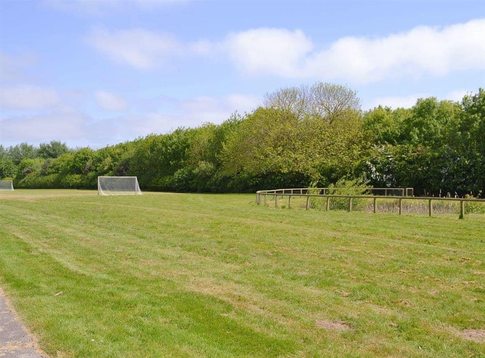 Large lawned outdoor recreation area at Woodlands in Brandesburton, Nr Bridlington, East Yorkshire., North Humberside