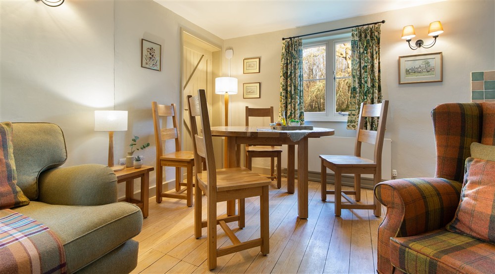 The dining area at Woodlands Cottage in Nr Haywards Heath, West Sussex