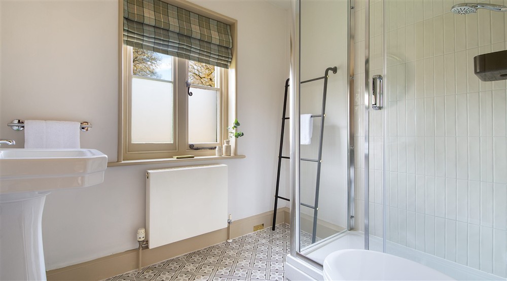 The shower room at Woodlands Cottage in Nr Haywards Heath, West Sussex