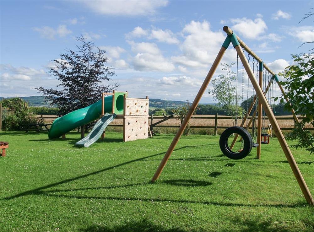 Children’s play area at Woodlands in Langford Budville, near Wellington, Somerset