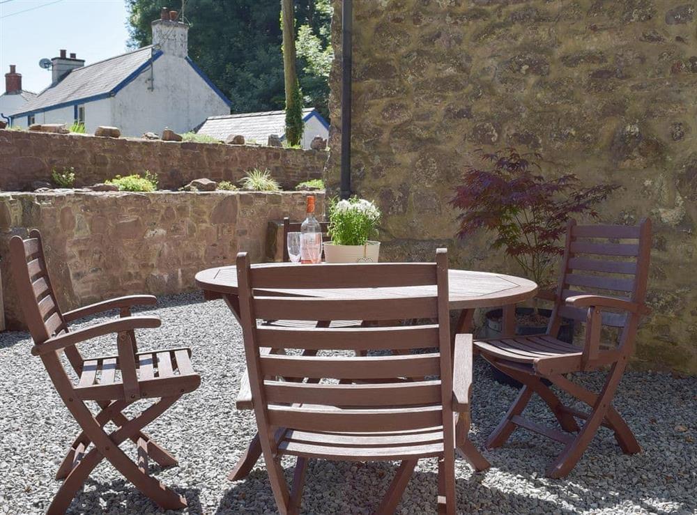 Lovely sitting out area at Woodlands in Laugharne, near Pendine, Carmarthenshire, Dyfed