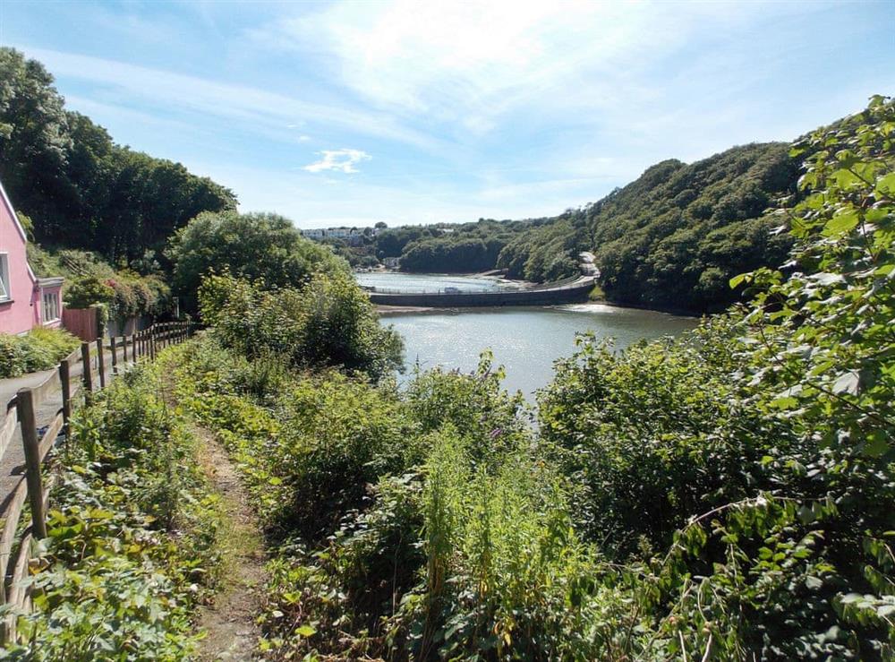 View of the Milford Haven Waterway from the property at Woodlands Retreat in Blackbridge, near Milford Haven, Dyfed