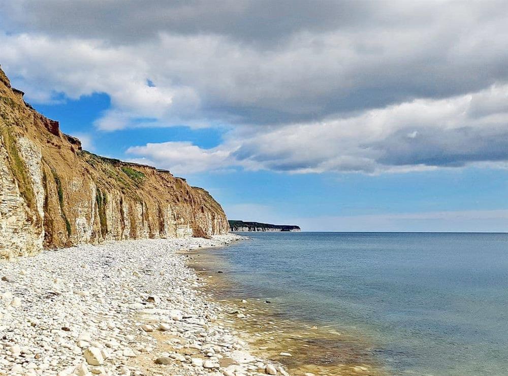 Sewerby beach at Woodlands in Sewerby, near Bridlington, North Humberside