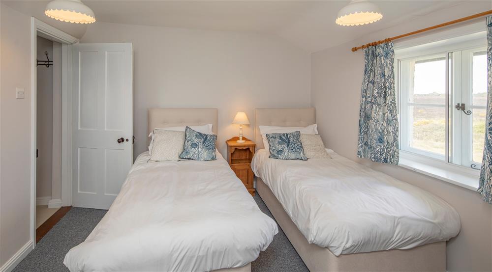 The twin bedroom at Woodlark in Saxmundham, Suffolk