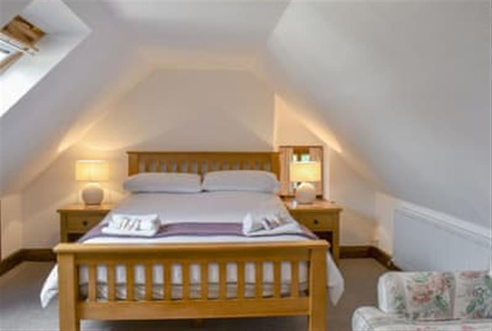 Comfortable double bedroom at Woodlea Cottage 2 in Whiting Bay, near Dippen, Isle Of Arran