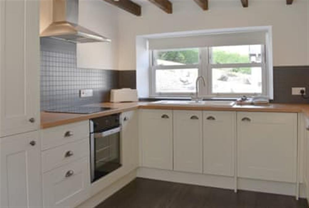 Well equipped kitchen at Woodlea Cottage 2 in Whiting Bay, near Dippen, Isle Of Arran