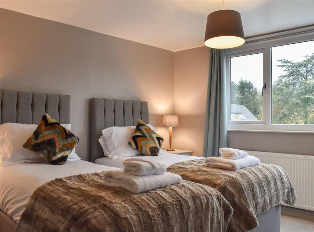 Twin bedroom at Woodman House in Sleights, near Whitby, North Yorkshire