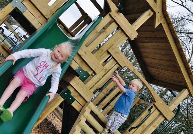 Children’s play area at Woodovis Park in Tavistock, Devon