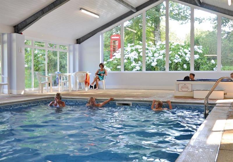 Indoor pool at Woodovis Park in Tavistock, Devon