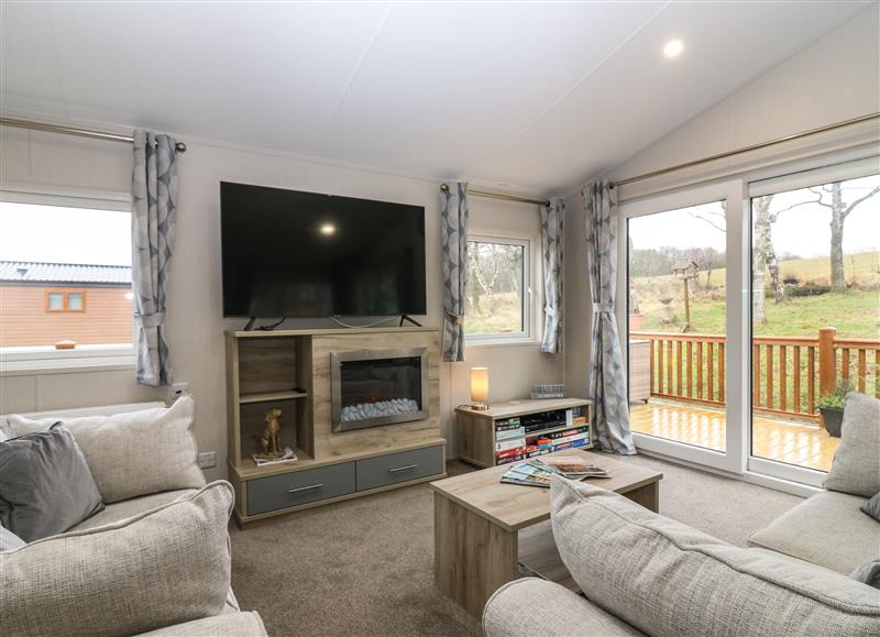Enjoy the living room at Woodpecker Lodge, Dunbar