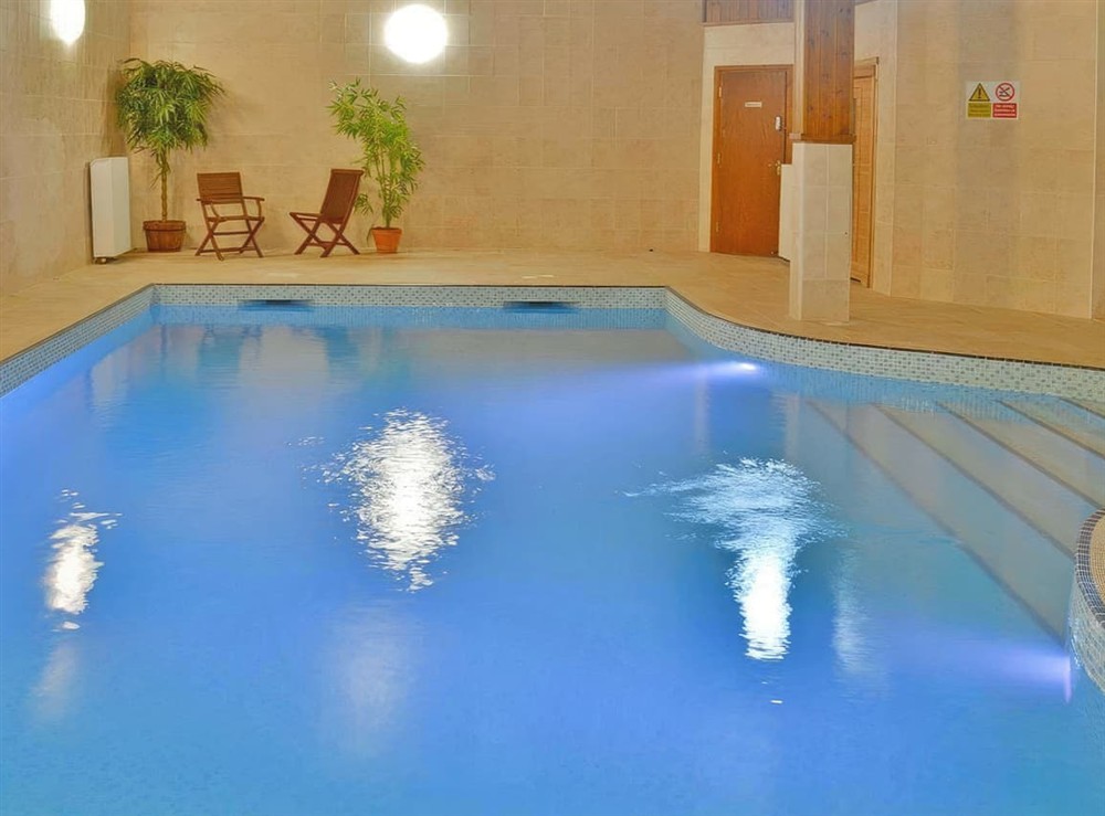Swimming pool at Woodpecker Lodge Little Dunley in Bovey Tracey, Devon
