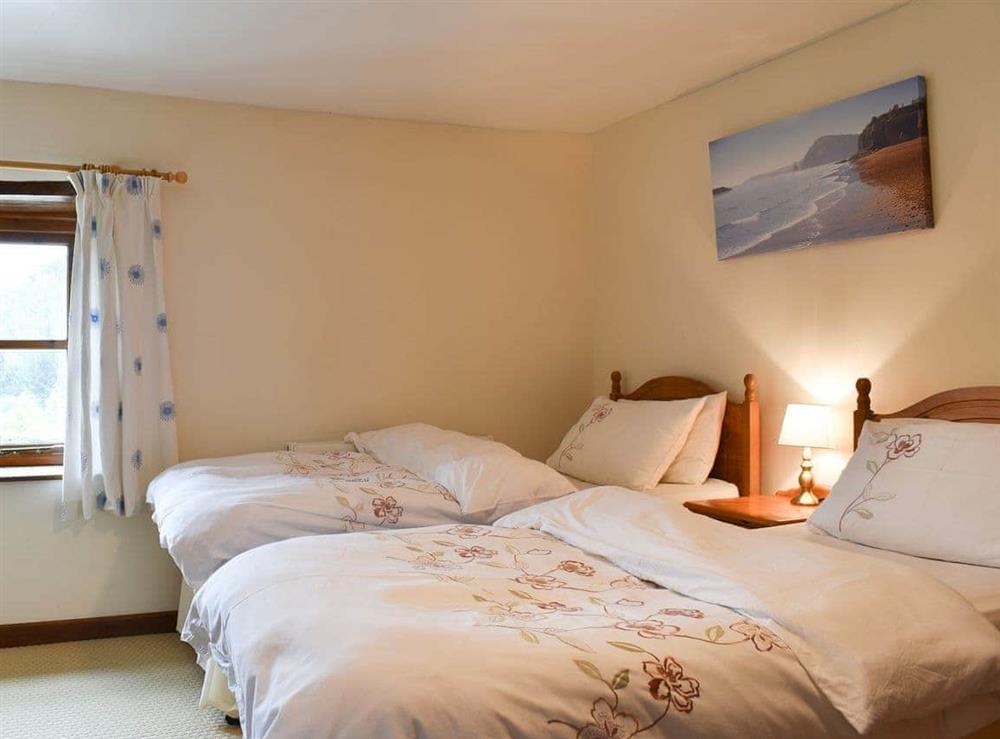 Twin bedroom at Woods Close in Morwenstow, near Bude, Cornwall