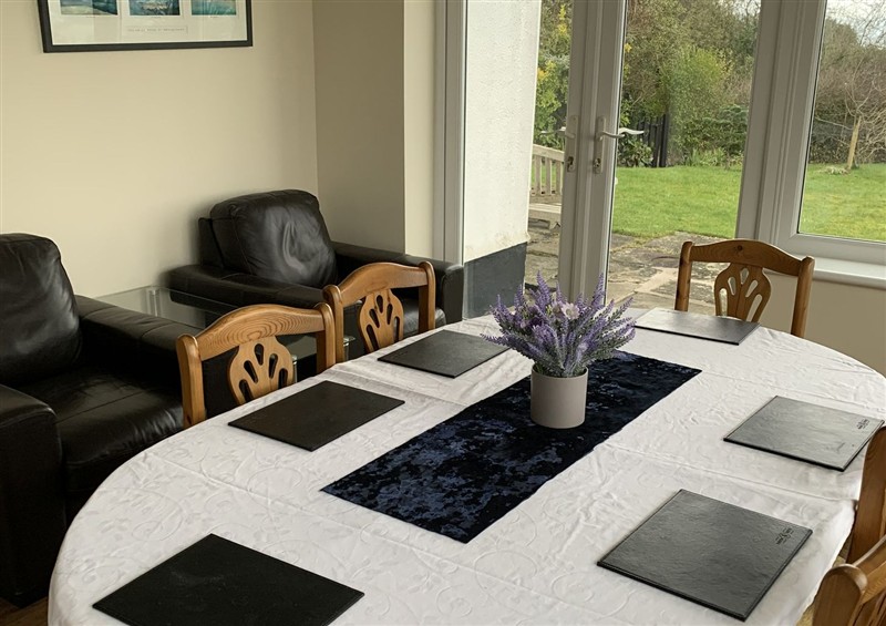Dining room at Woods Cottage, Kingcoed near Raglan