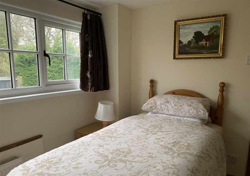 One of the bedrooms at Woods Cottage, Kingcoed near Raglan