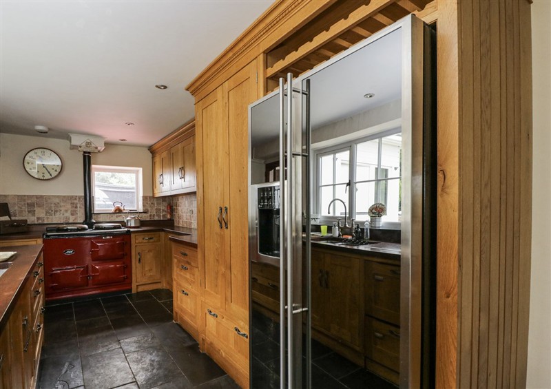 The kitchen at Woods Cottage, Kingcoed near Raglan