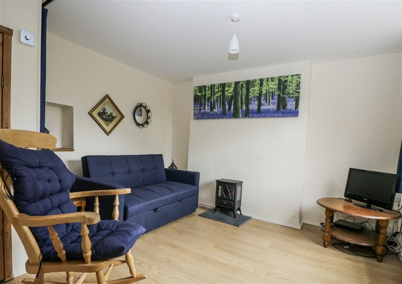 The living room at Woods Cottage, Kingcoed near Raglan