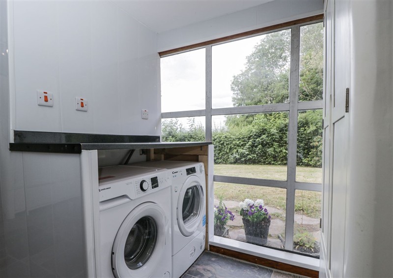 This is the kitchen at Woods Cottage, Kingcoed near Raglan