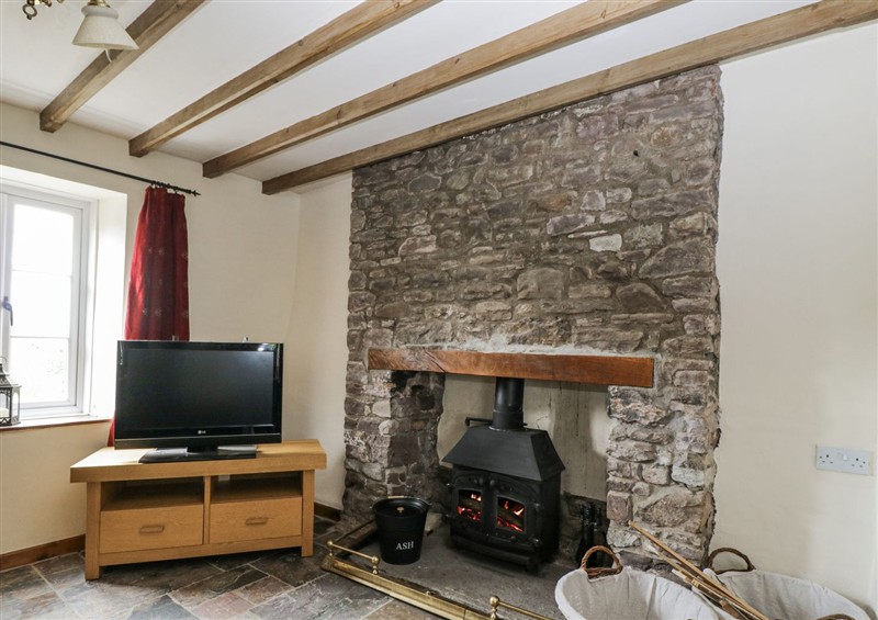 This is the living room at Woods Cottage, Kingcoed near Raglan