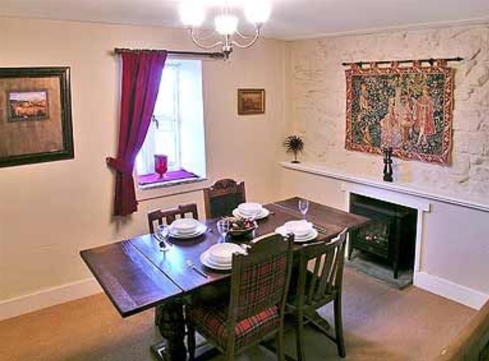 Dining room at Woodside Cottage in Nether Bellandy, Glenrinnes near Keith, Banffshire