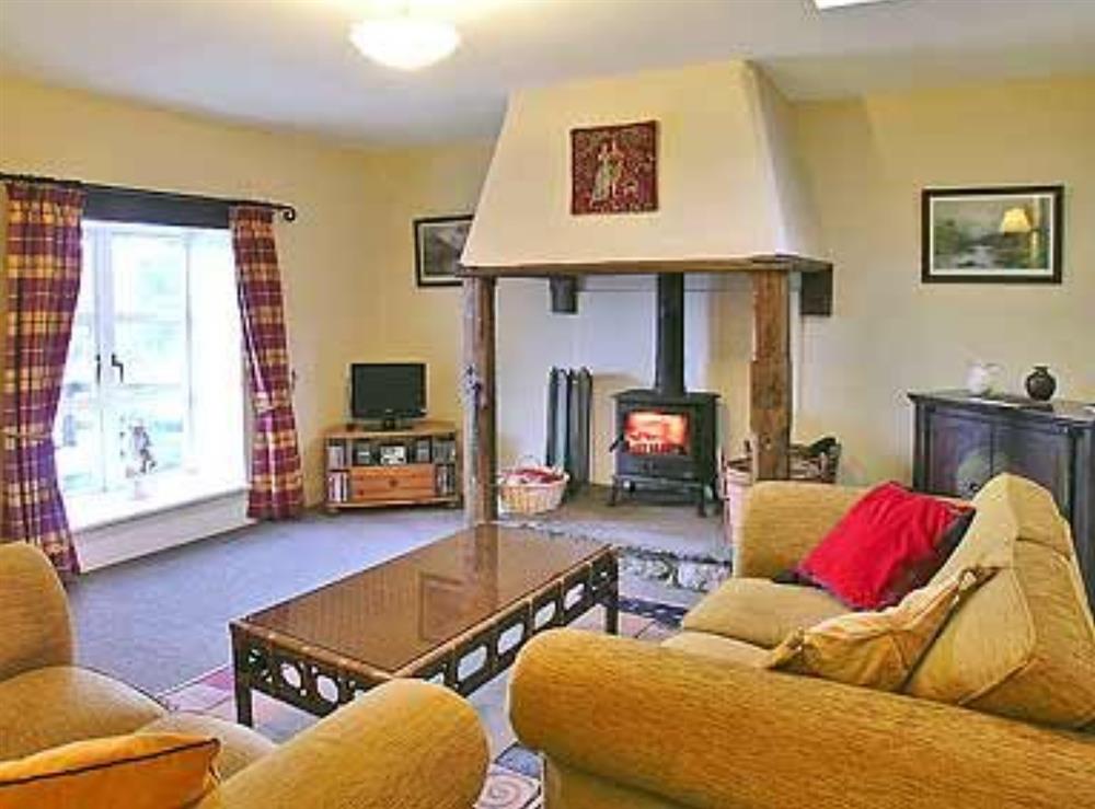 Living room at Woodside Cottage in Nether Bellandy, Glenrinnes near Keith, Banffshire
