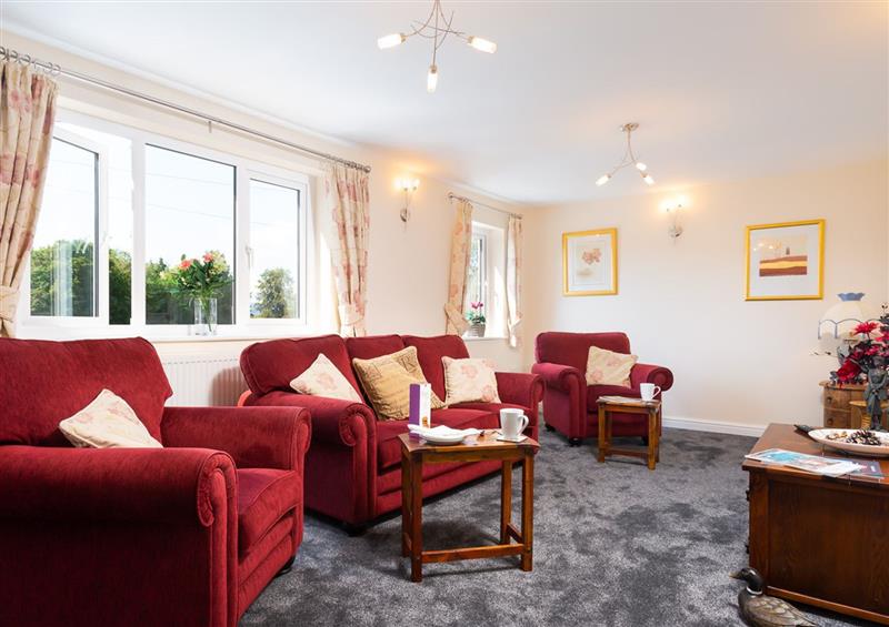 The living room at Woodside West, Bowness