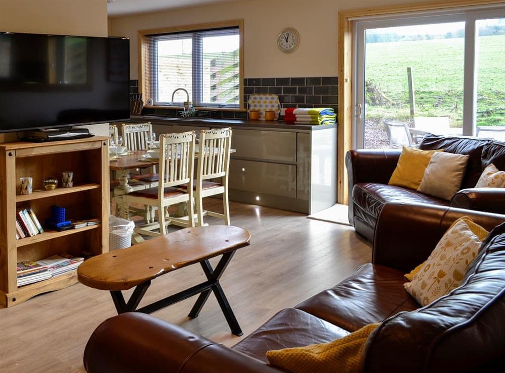 Open plan living space at Woodview in Lochanhead, Beeswing, Dumfriesshire