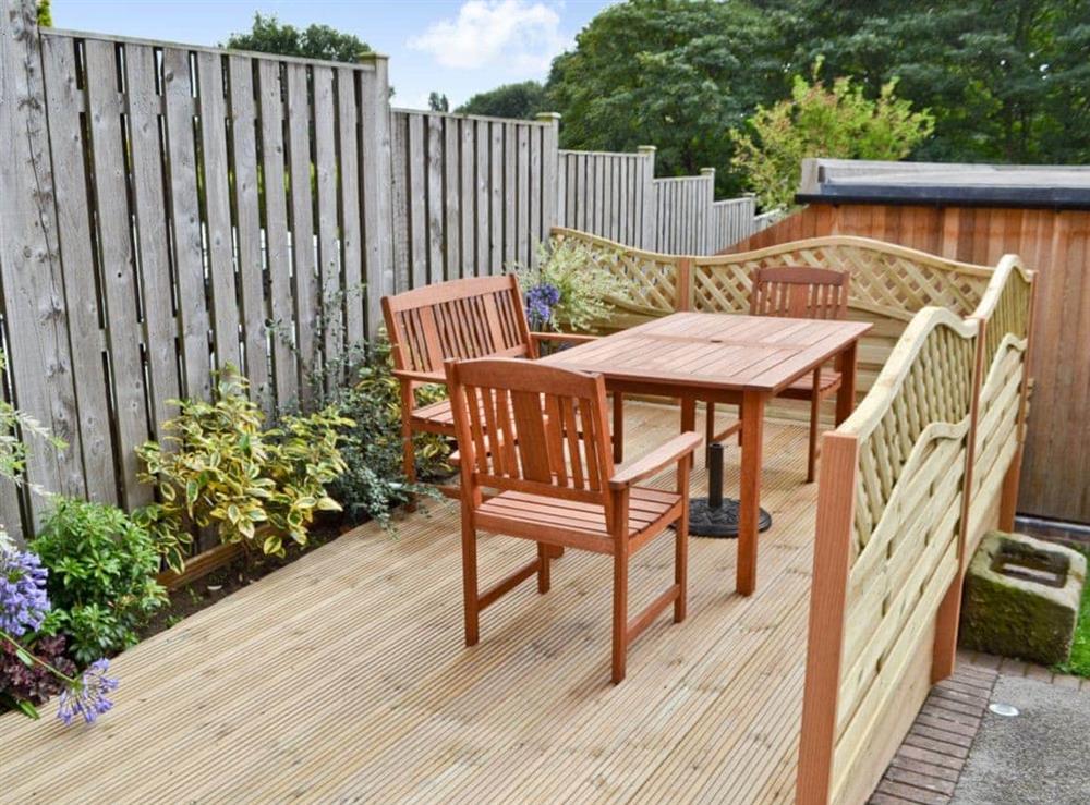 Sitting out area at Woodview Lodge in Cutthorpe, near Chesterfield, Derbyshire