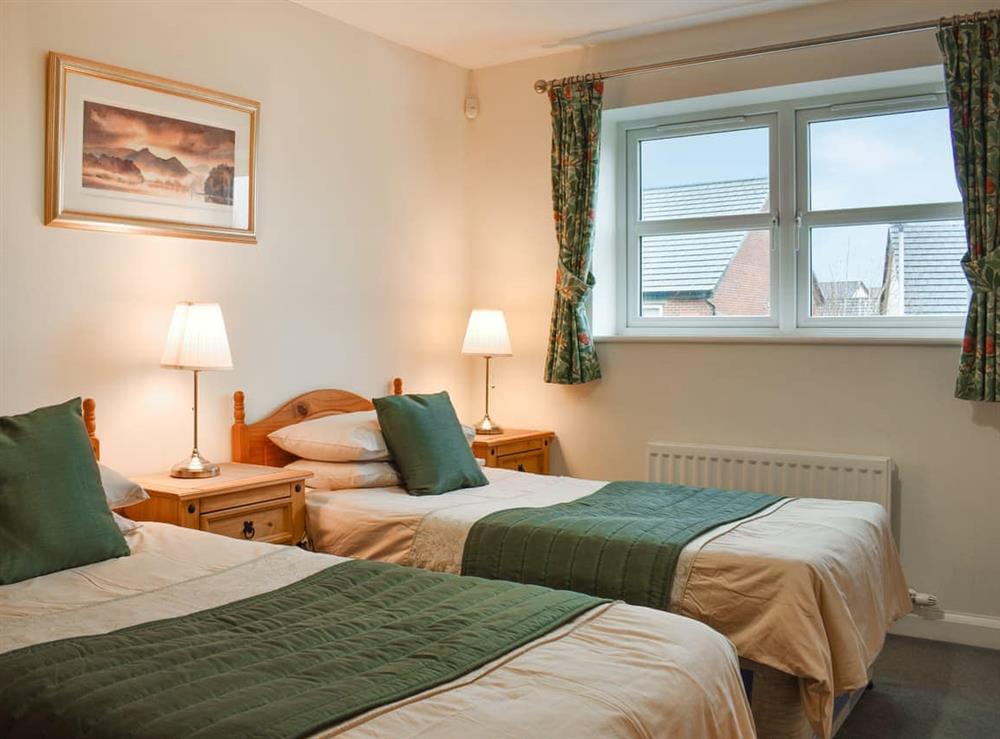 Twin bedroom at Woodville House in Cockermouth, Cumbria