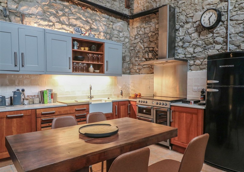 This is the kitchen at Woodville Lodge, Rhode