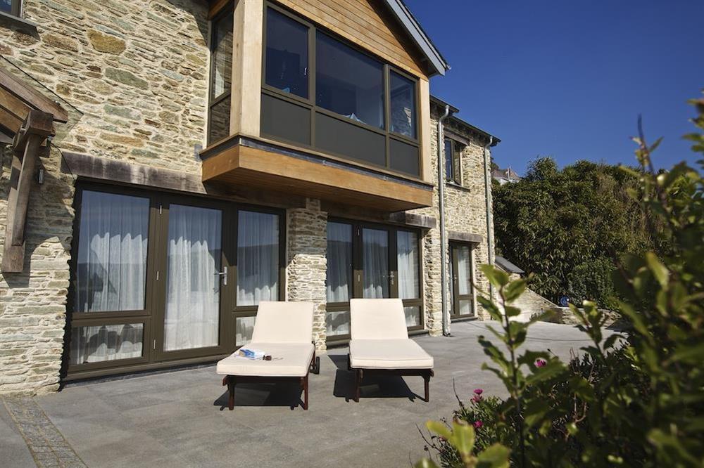 All bedrooms open onto the spacious lower terrace at Woodwell in , Salcombe