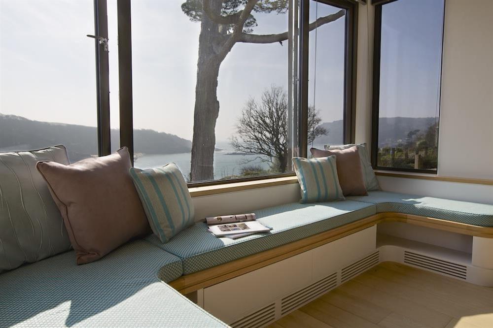 Beautifully crafted window seats make the most of the incredible views at Woodwell in , Salcombe