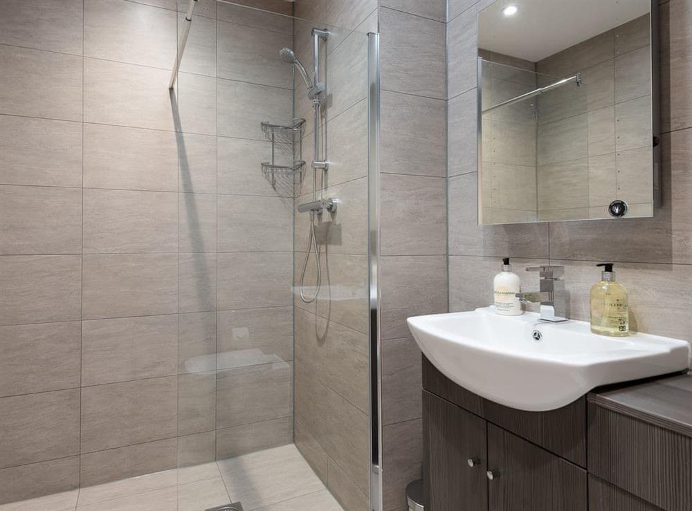 Shower room at Woodys Top in Ruckland, near Louth, Lincolnshire