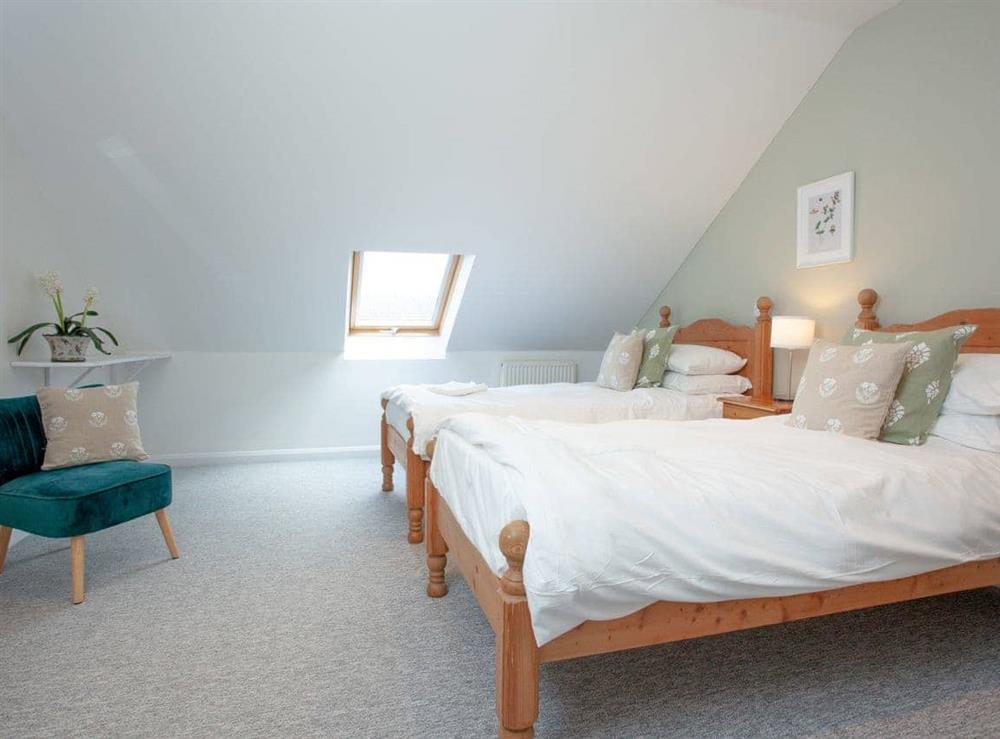 Twin bedroom at Wookey in Witham Friary, Frome, Somerset., Great Britain