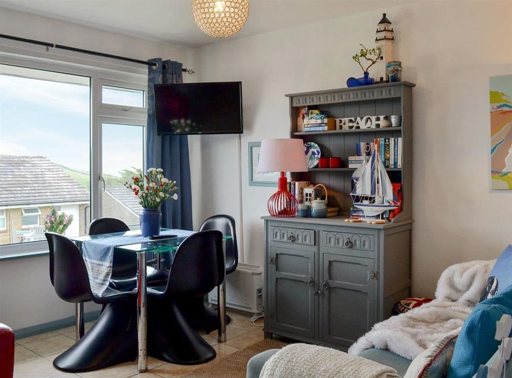Comfy open plan living space at Woolacombe Folly in Woolacombe, near Ilfracombe, Devon