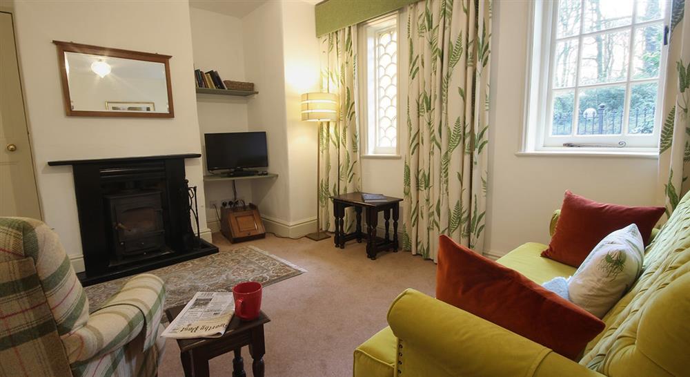 The sitting room at Woolley Lodge in Barnstaple, Devon