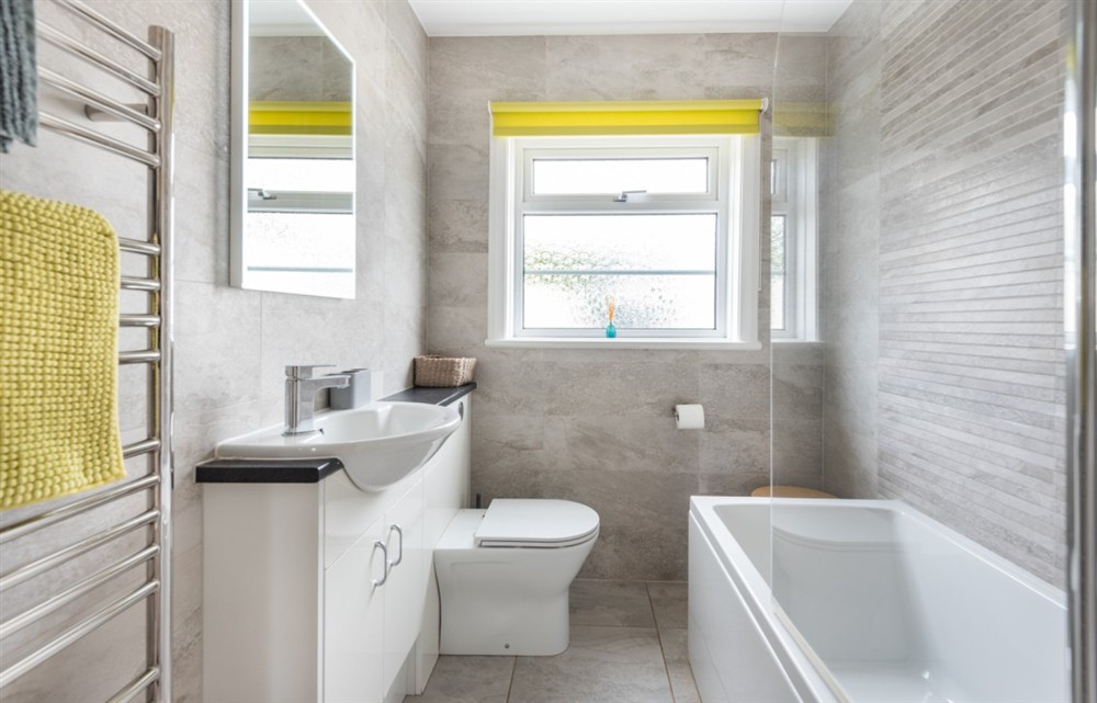 Bathroom at Woolmancliffe in Hope Cove