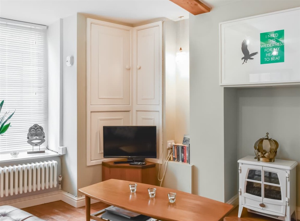 Open plan living space at Woolpack Studio in Hayfield, Derbyshire