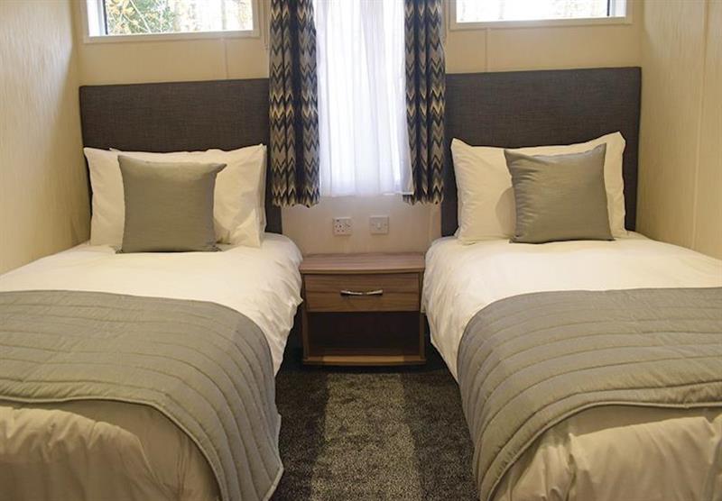 Twin bedroom in Chestnut at Woolverstone Marina Lodge Park in Woolverstone, Ipswich