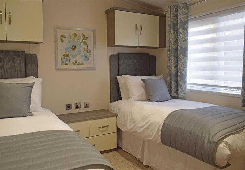 Twin bedroom in the Hawthorn at Woolverstone Marina Lodge Park in Woolverstone, Ipswich