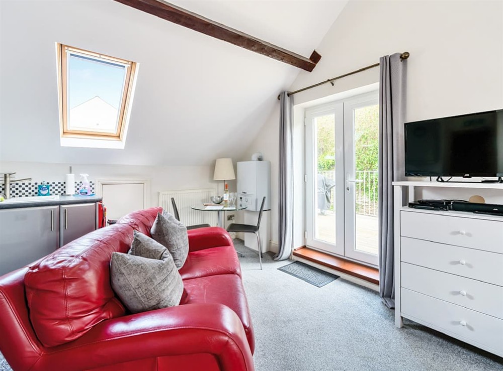 Open plan living space at The Garden Penthouse, 