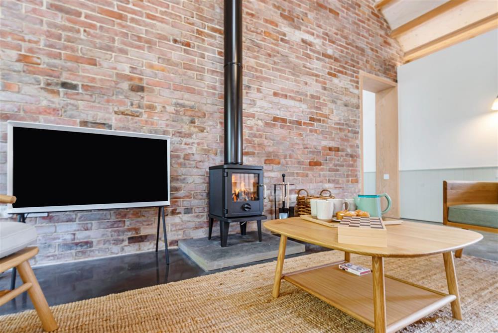 Lookout for six guests, the feature wood burning stove at Wraxall Yard, Dorchester