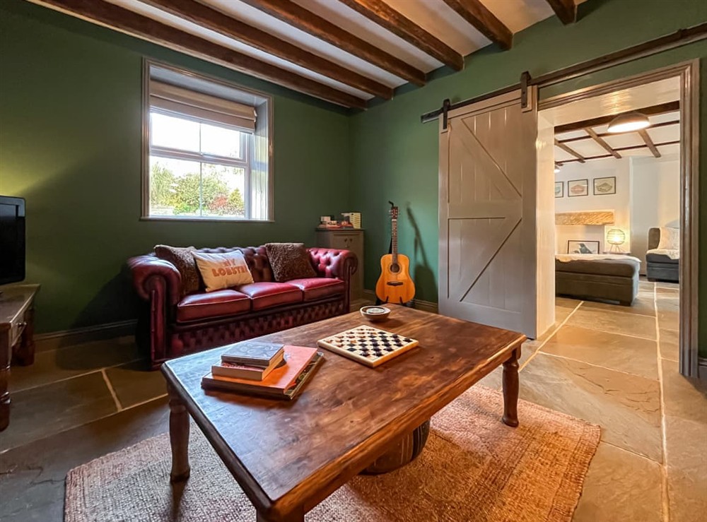 Living area at Wren Cottage in Briggswath, near Whitby, North Yorkshire
