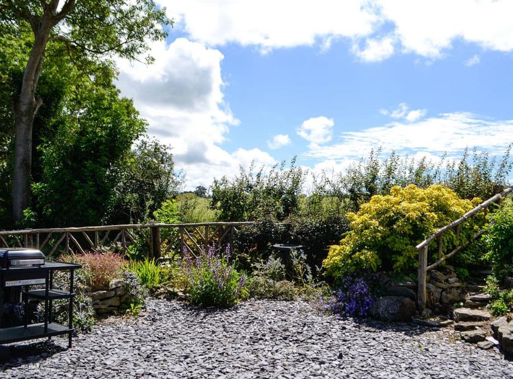 Garden at Wren Cottage in Marian Cwm, near Prestatyn, Denbighshire