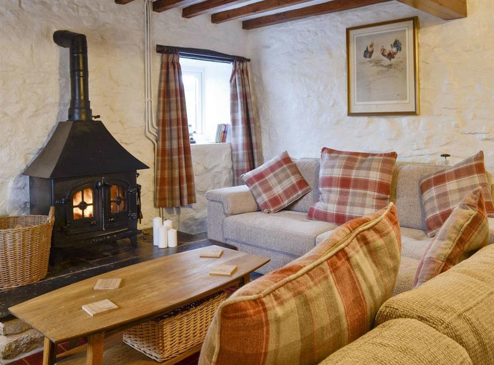 Welcoming living room at Wren Cottage in Marian Cwm, near Prestatyn, Denbighshire