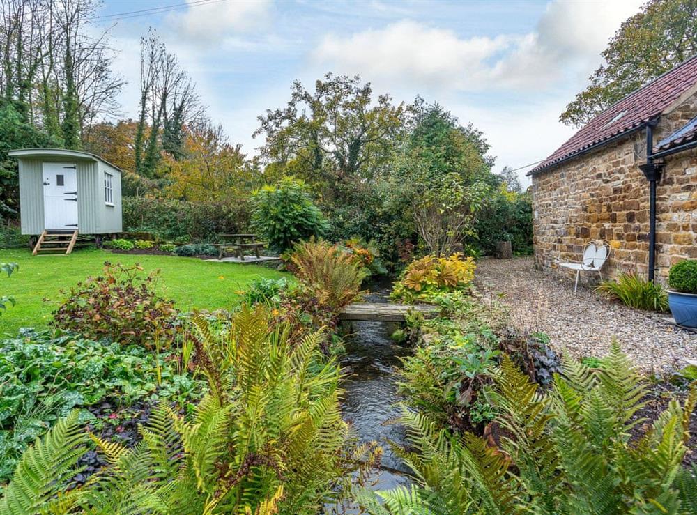 Garden at Wren Cottage in Thirlby, near Thirsk, North Yorkshire
