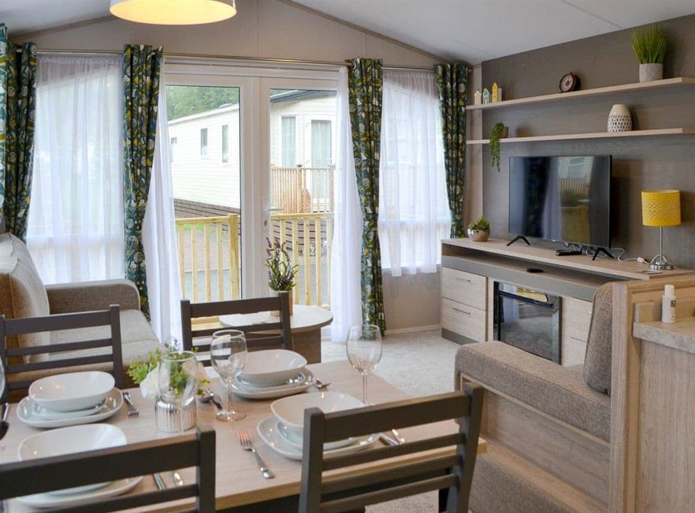 Open plan living space at Wrens Retreat in Brigham, near Cockermouth, Cumbria