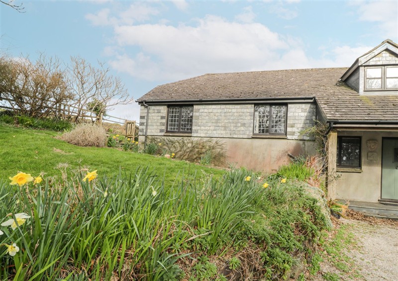 This is the garden at Wringford Farm Annexe, Rame near Kingsand