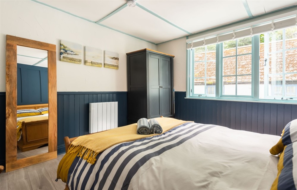 One of the bedrooms at Wy Wurrie in Polperro